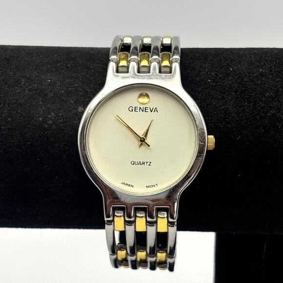 Silver & Gold Geneva Men's Watch - Picture 2 of 5